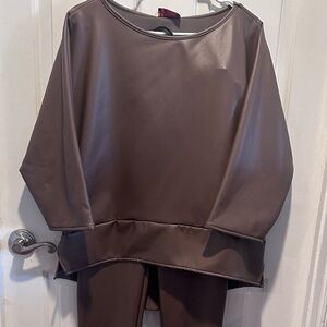 Isle Top and pants vegan leather